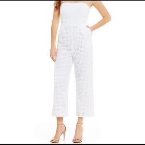 Brand new with tags white cropped jumpsuit